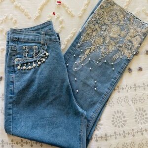 Beautiful customized jeans. It is new with not tags.
